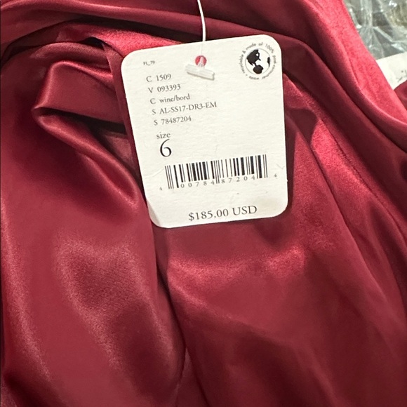 NWT! Free People Wine Allina Liu Calla Slip Dress - Size 6 🚦 - Picture 5 of 5